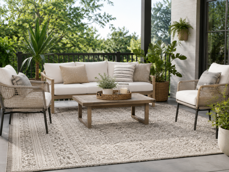 best outdoor rugs under $100 for a modern patio
