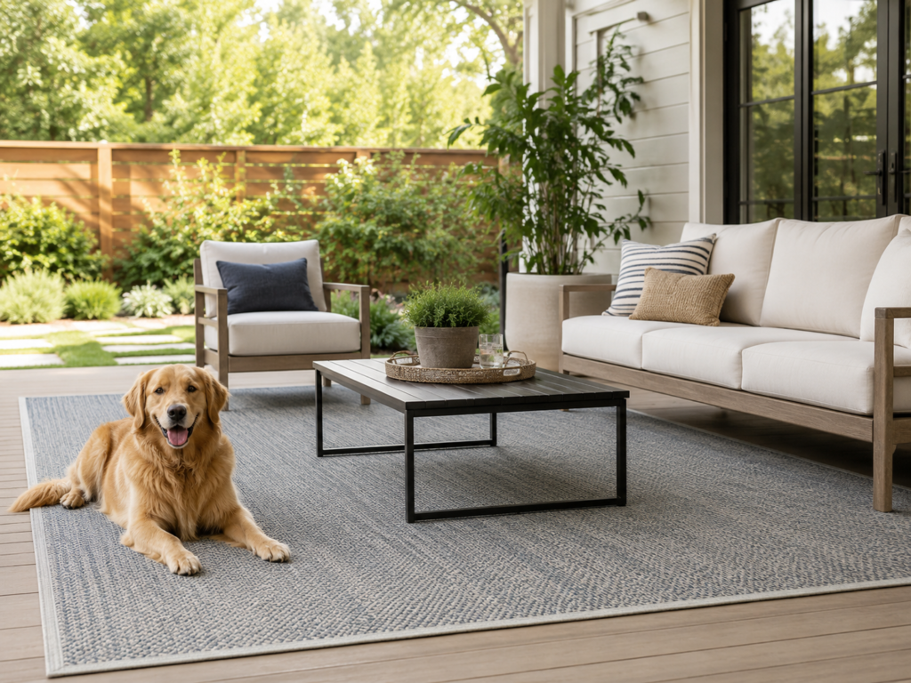 17 Best Outdoor Rugs Under $100 for Patios and Decks 6 pet friendly outdoor rug for patios and backyards