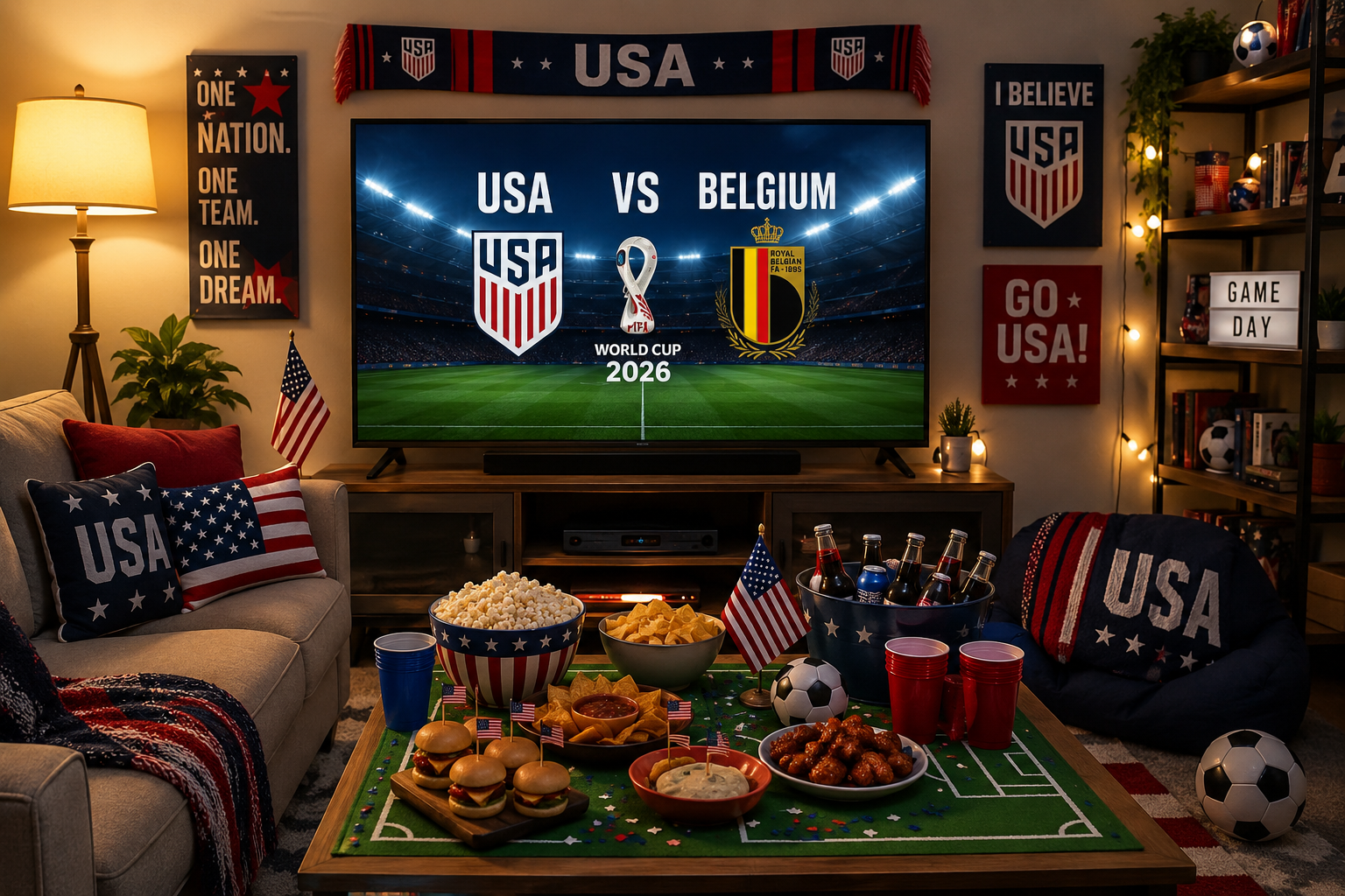 USA vs Belgium watch party ideas